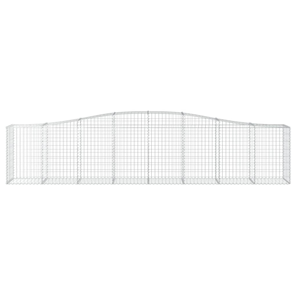 vidaXL Panier de gabions arqué 400x50x80/100 cm Fer galvanisé