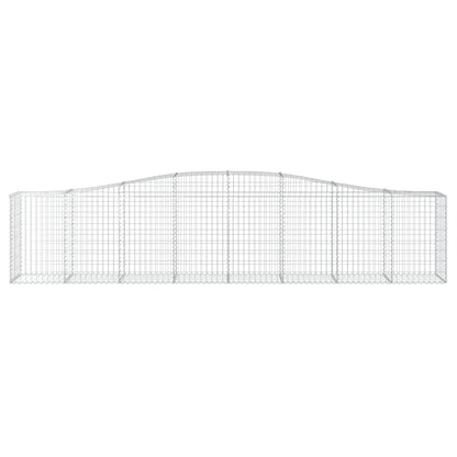 vidaXL Panier de gabions arqué 400x50x80/100 cm Fer galvanisé