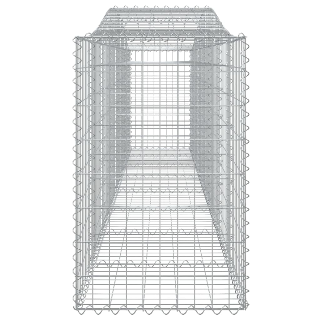 vidaXL Panier de gabions arqué 400x50x80/100 cm Fer galvanisé