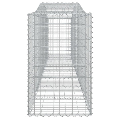 vidaXL Panier de gabions arqué 400x50x80/100 cm Fer galvanisé