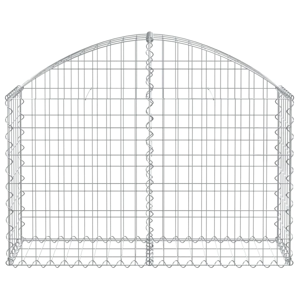 vidaXL Panier de gabions arqué 100x30x60/80 cm Fer galvanisé