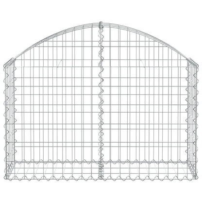 vidaXL Panier de gabions arqué 100x30x60/80 cm Fer galvanisé