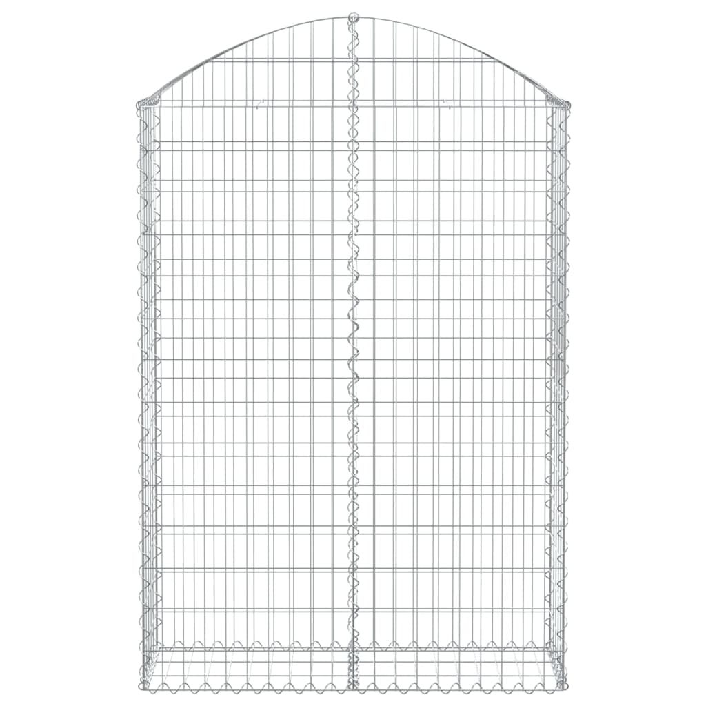 vidaXL Panier de gabions arqué 100x30x140/160 cm Fer galvanisé