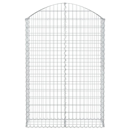 vidaXL Panier de gabions arqué 100x30x140/160 cm Fer galvanisé