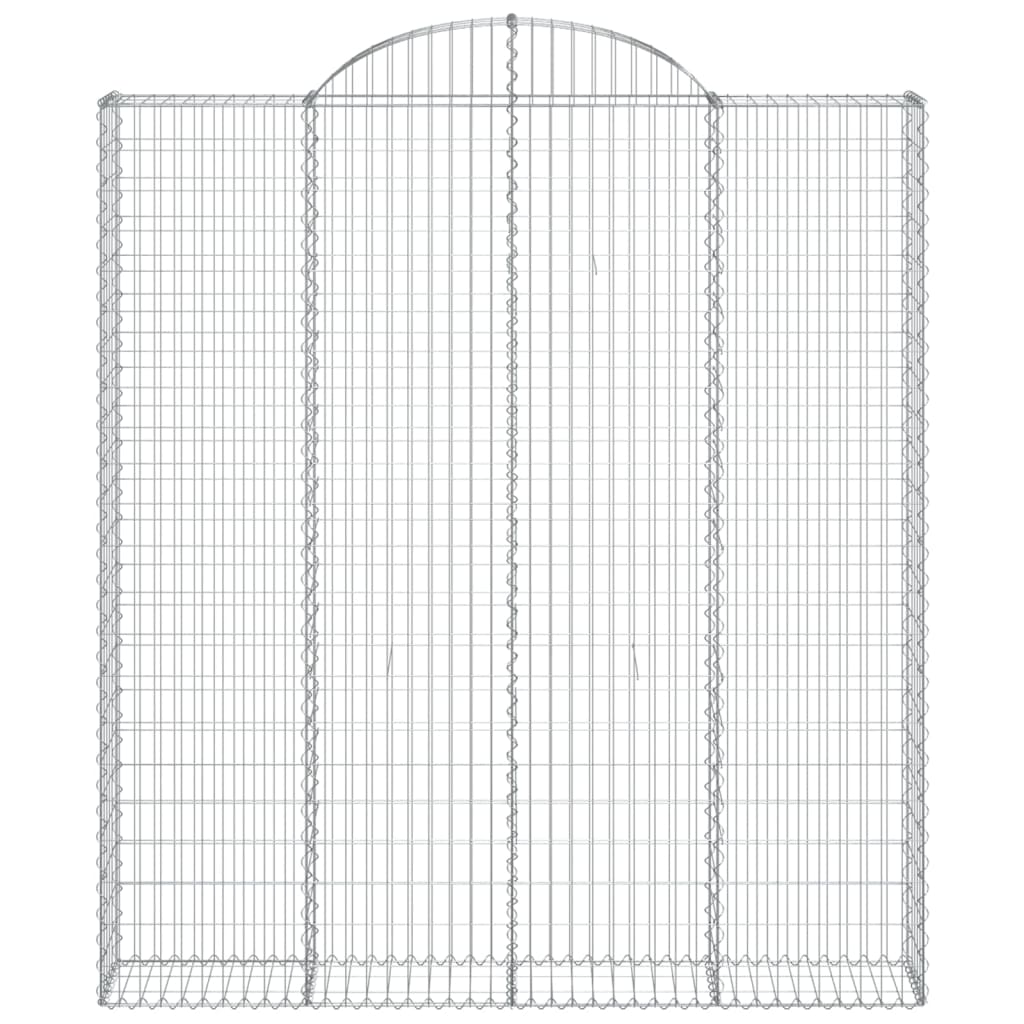 vidaXL Panier de gabions arqué 200x30x220/240 cm Fer galvanisé