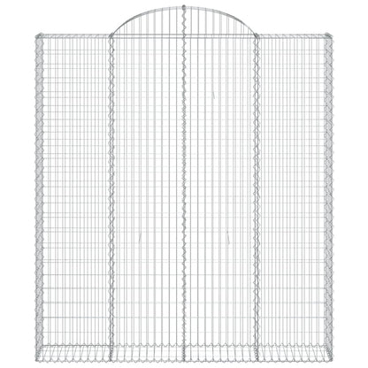 vidaXL Panier de gabions arqué 200x30x220/240 cm Fer galvanisé