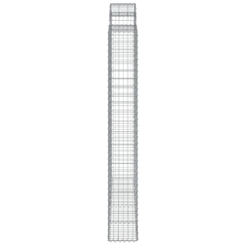 vidaXL Panier de gabions arqué 200x30x220/240 cm Fer galvanisé