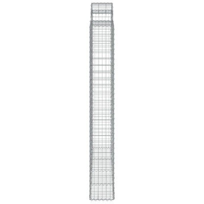 vidaXL Panier de gabions arqué 200x30x220/240 cm Fer galvanisé