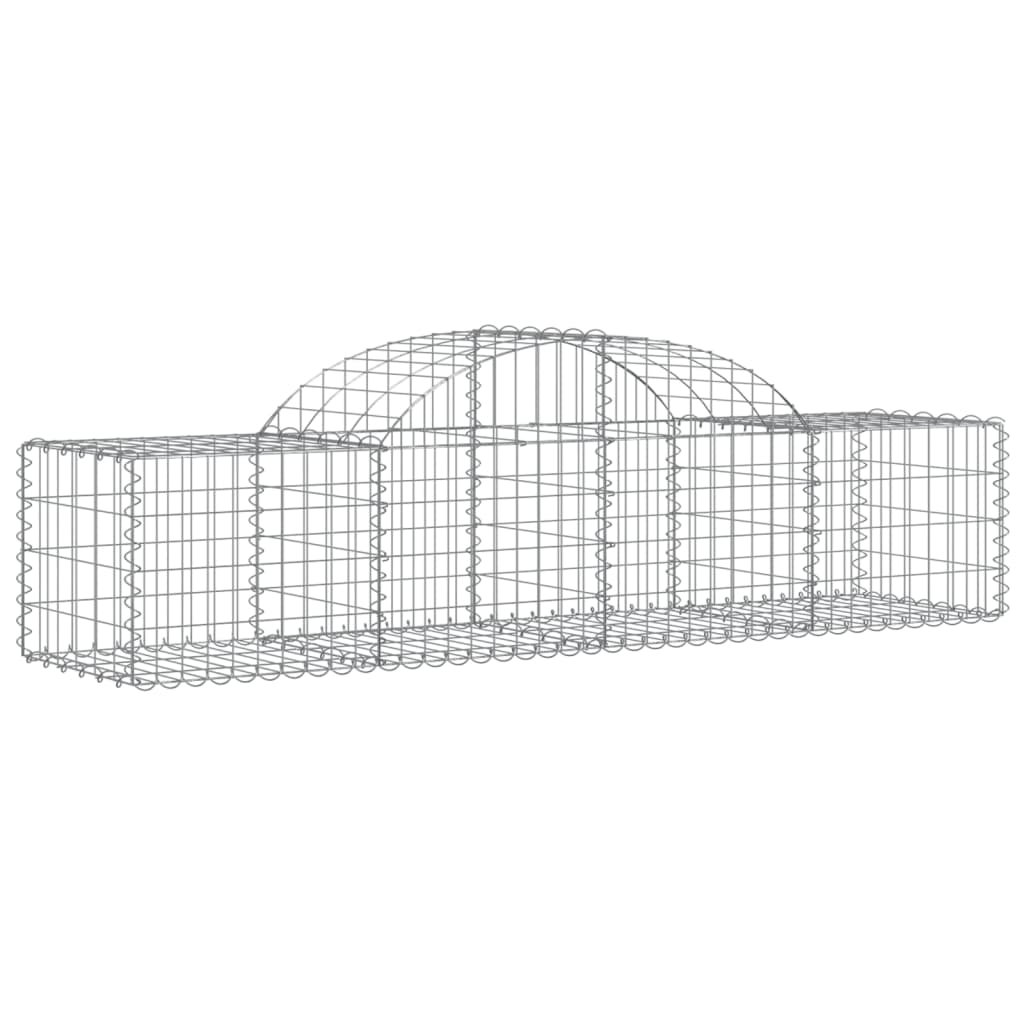 vidaXL Panier de gabions arqué 200x50x40/60 cm Fer galvanisé