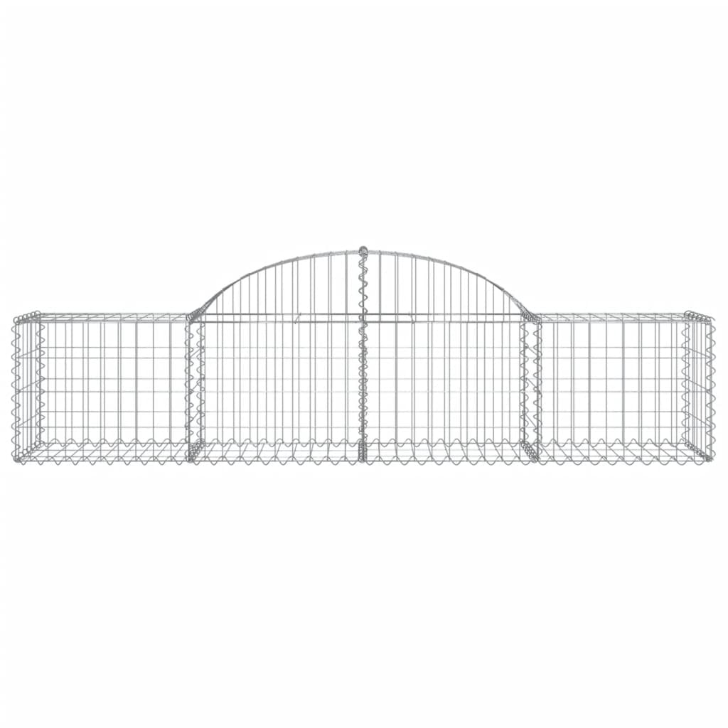 vidaXL Panier de gabions arqué 200x50x40/60 cm Fer galvanisé