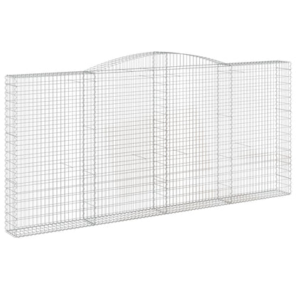 vidaXL Panier de gabions arqué 400x30x180/200 cm Fer galvanisé