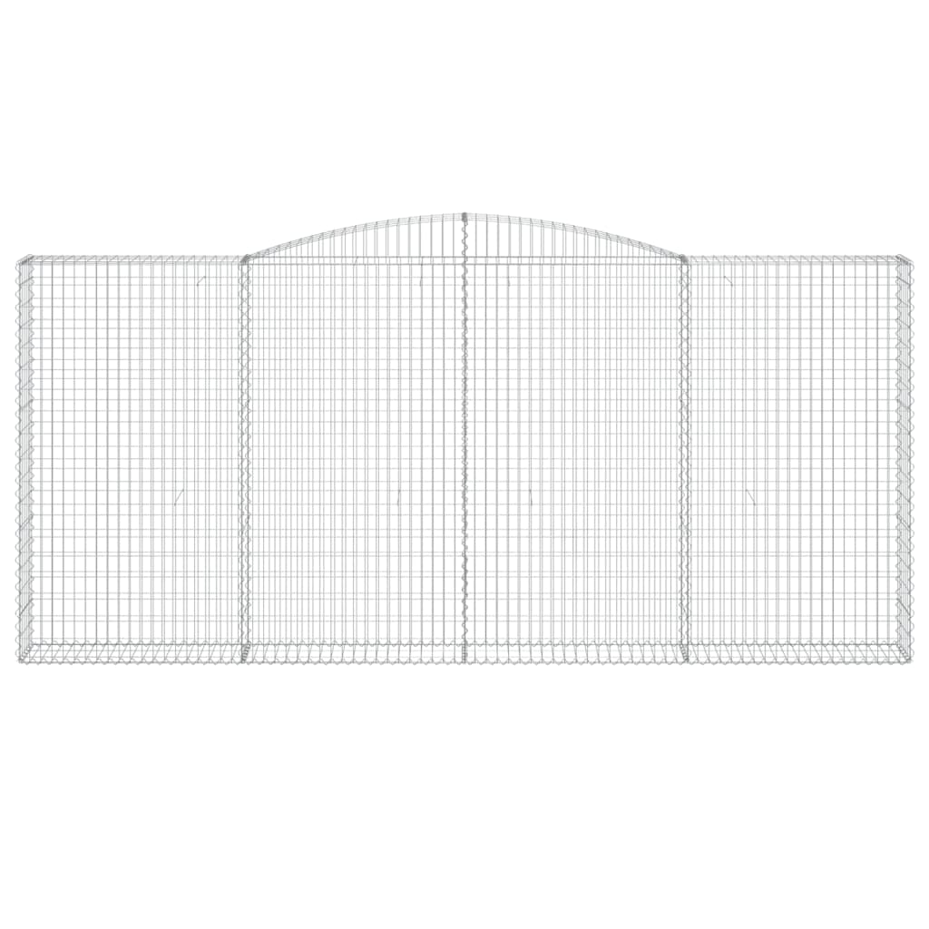 vidaXL Panier de gabions arqué 400x30x180/200 cm Fer galvanisé