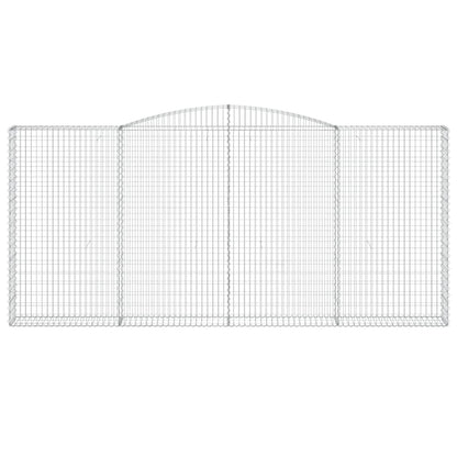 vidaXL Panier de gabions arqué 400x30x180/200 cm Fer galvanisé