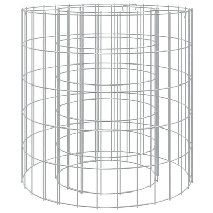 vidaXL Foyer en gabion Ø 50 cm Fer galvanisé
