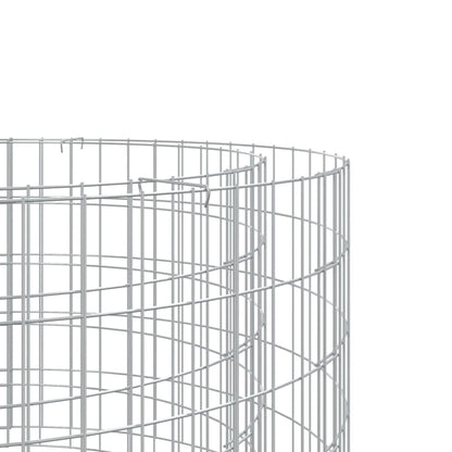 vidaXL Foyer en gabion Ø 50 cm Fer galvanisé
