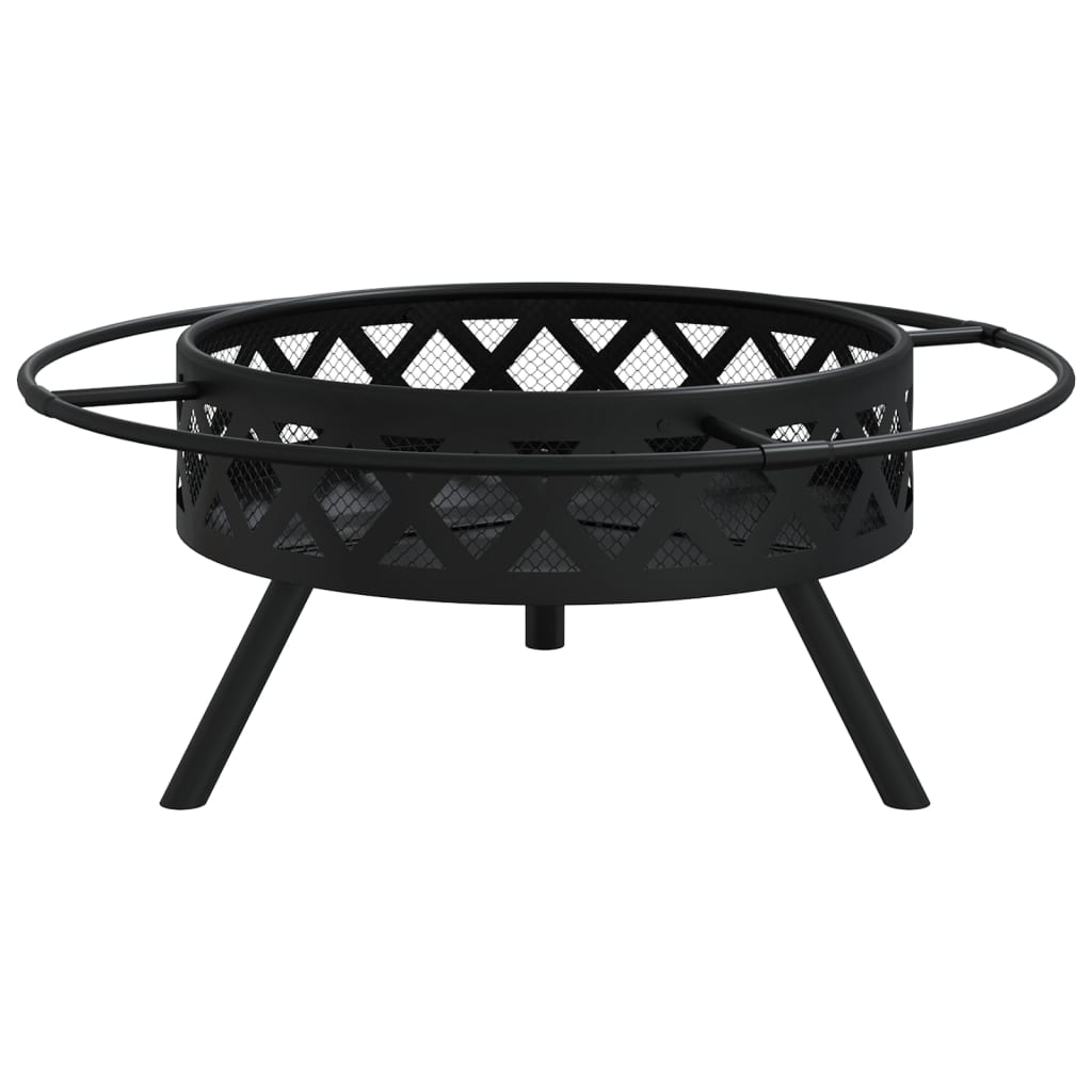 vidaXL Foyer avec tisonnier 70 cm XXL acier
