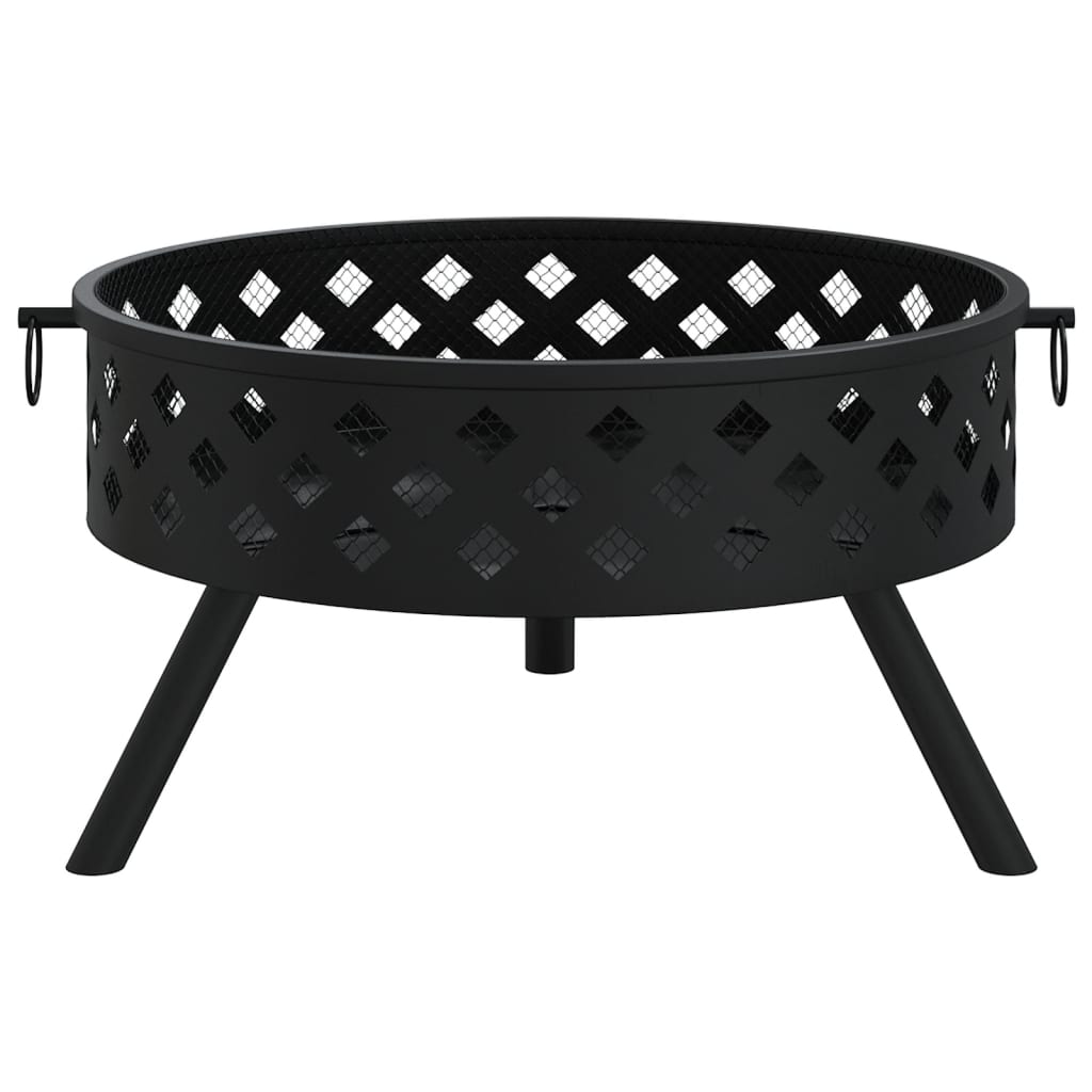 vidaXL Foyer avec tisonnier 58 cm XXL acier