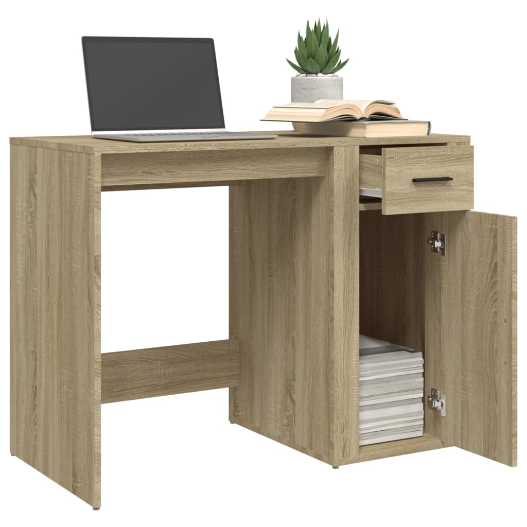 vidaXL Bureau Chêne sonoma 100x49x75 cm Bois d'ingénierie