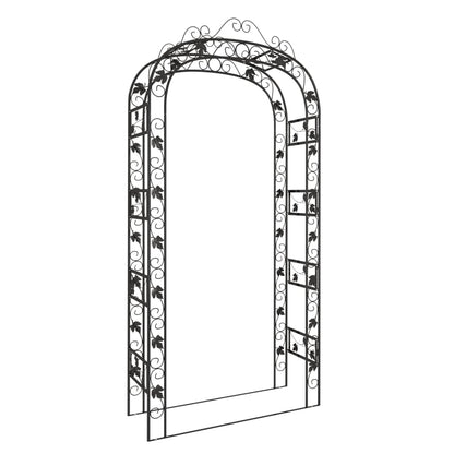 vidaXL Arche de jardin Noir 116x45x240 cm Acier