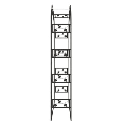 vidaXL Arche de jardin Noir 116x45x240 cm Acier