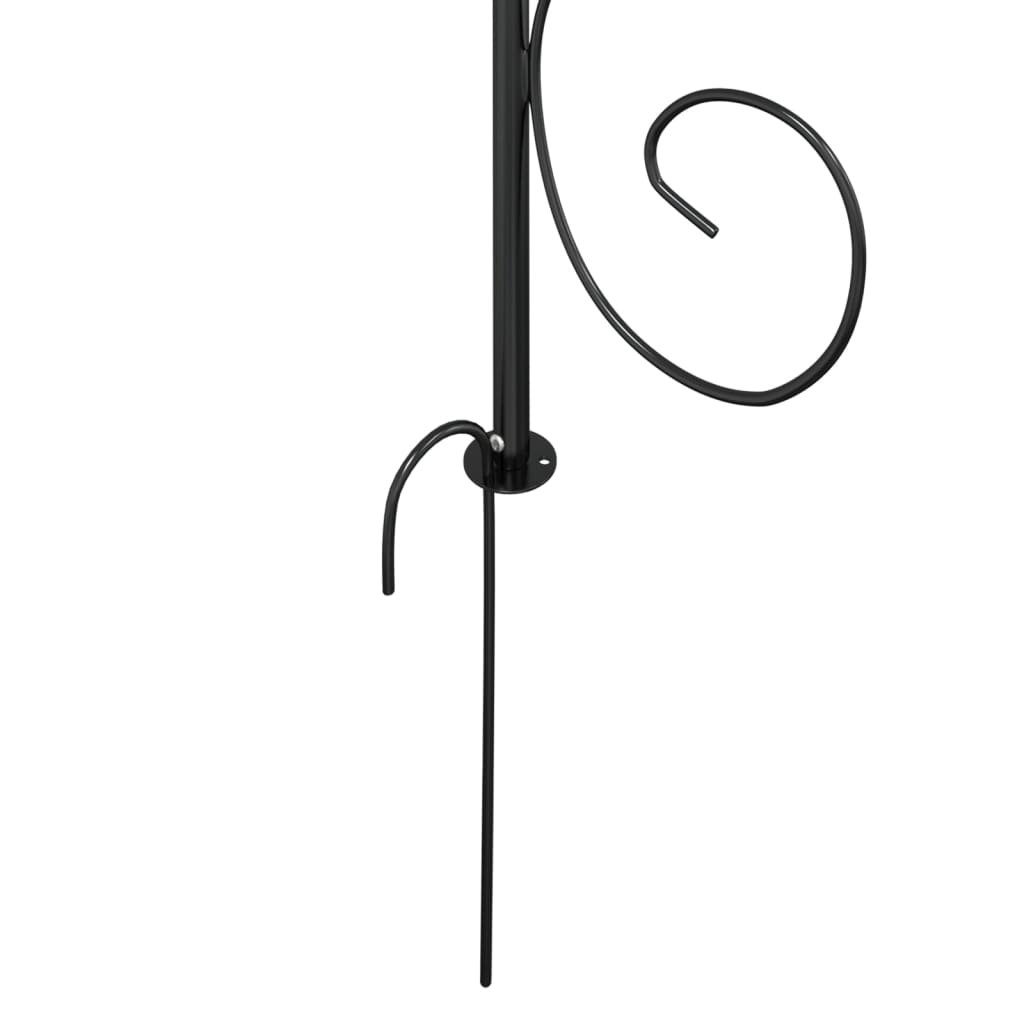 vidaXL Arche de jardin Noir Ø180x255 cm Acier