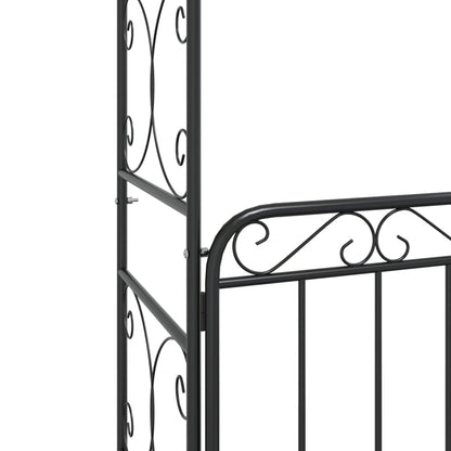 vidaXL Arche de jardin avec portail noir 108x45x235 cm acier