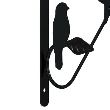 vidaXL Supports de panier suspendu 4 pcs noir acier