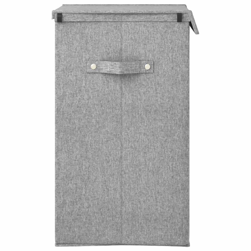 vidaXL Panier à linge pliable Gris 51x34,5x59 cm Tissu en faux lin