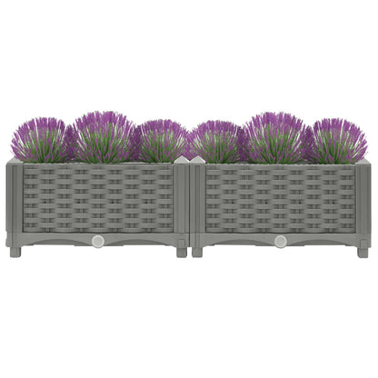 vidaXL Lit surélevé 80x40x23 cm Polypropylène
