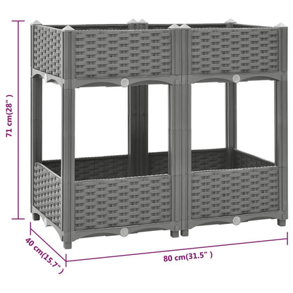 vidaXL Lit surélevé 80x40x71 cm Polypropylène