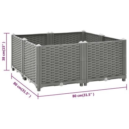 vidaXL Lit surélevé 80x80x38 cm Polypropylène