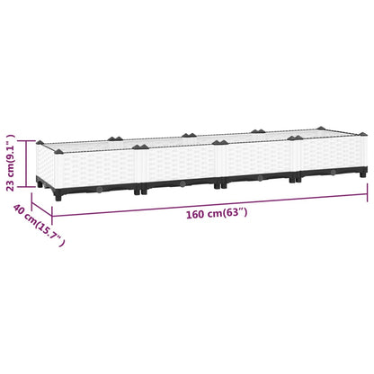 vidaXL Lit surélevé 160x40x23 cm Polypropylène
