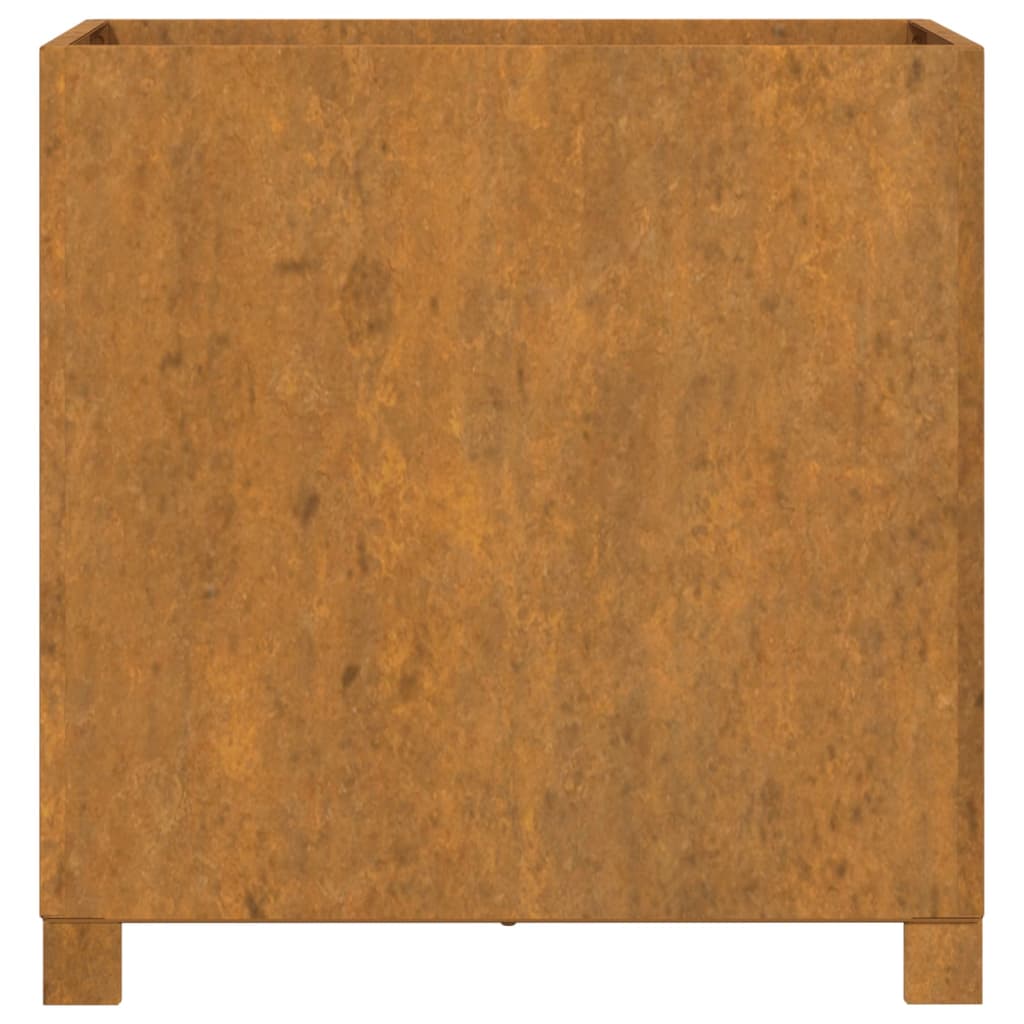vidaXL Jardinières avec pieds 2 pcs Rouillé 49x47x50 cm Acier corten