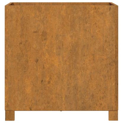 vidaXL Jardinières avec pieds 2 pcs Rouillé 49x47x50 cm Acier corten