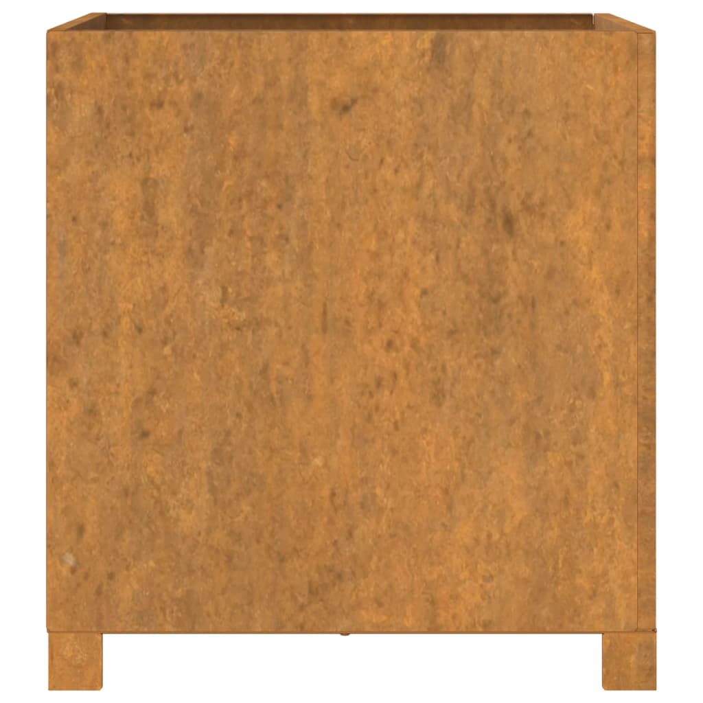 vidaXL Jardinières avec pieds 2 pcs Rouillé 49x47x50 cm Acier corten