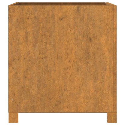 vidaXL Jardinières avec pieds 2 pcs Rouillé 49x47x50 cm Acier corten