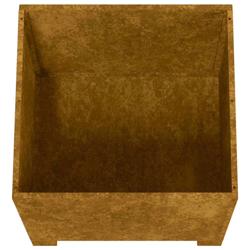 vidaXL Jardinières avec pieds 2 pcs Rouillé 49x47x50 cm Acier corten