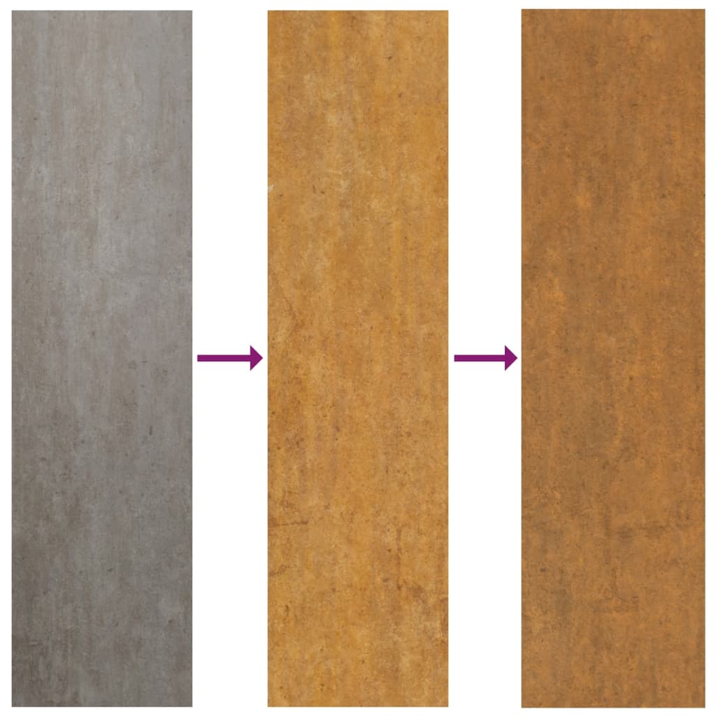 vidaXL Jardinières avec pieds 2 pcs Rouillé 49x47x50 cm Acier corten