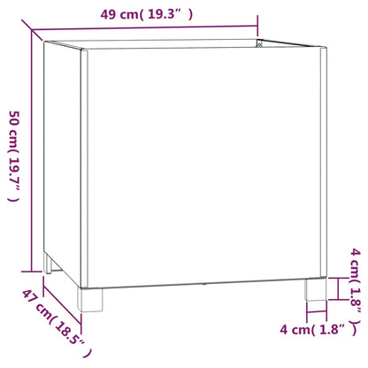 vidaXL Jardinières avec pieds 2 pcs Rouillé 49x47x50 cm Acier corten