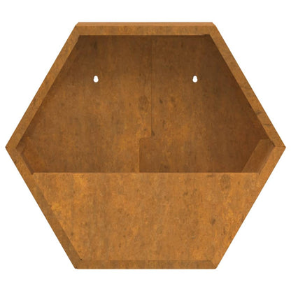 vidaXL Jardinières murales 2 pcs Rouillé Acier corten 46x10x40 cm