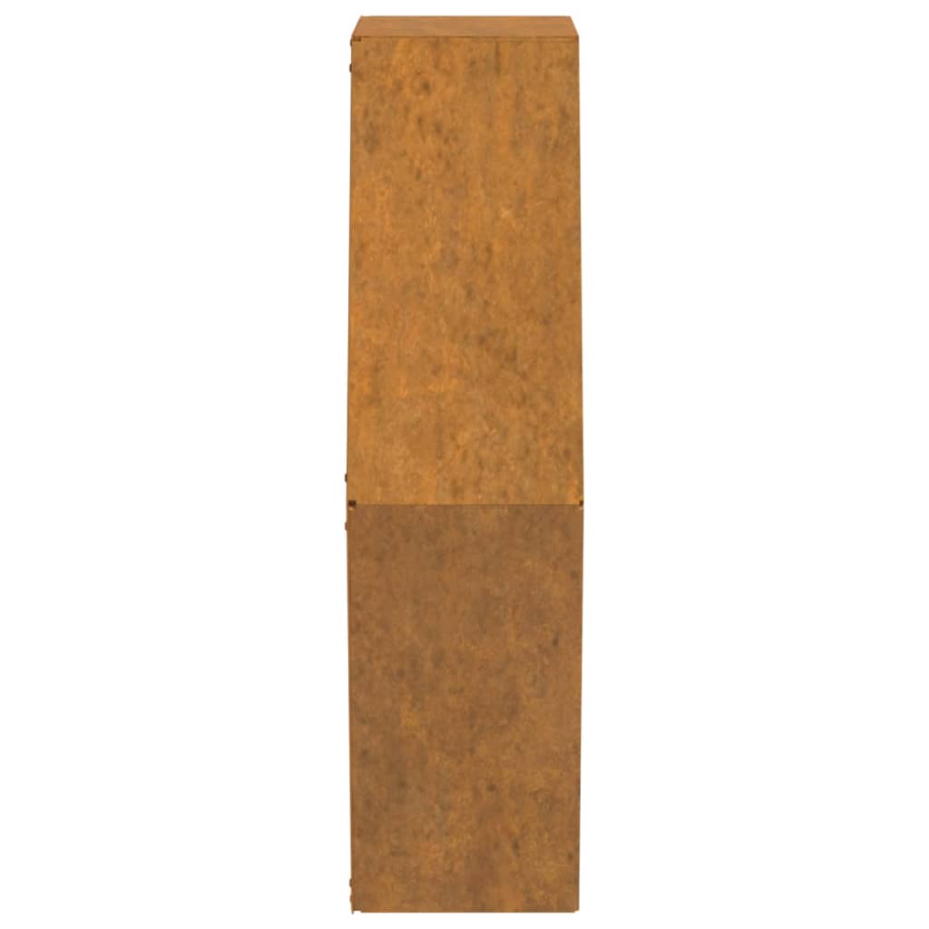 vidaXL Jardinières murales 2 pcs Rouillé Acier corten 46x10x40 cm