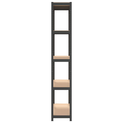 vidaXL Étagères à 5 niveaux 2pcs Anthracite Acier et bois d'ingénierie