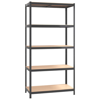 vidaXL Étagères à 5 niveaux 3pcs Anthracite Acier et bois d'ingénierie