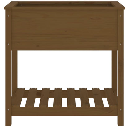 vidaXL Jardinière avec étagère Marron miel 82,5x54x81 cm Bois de pin