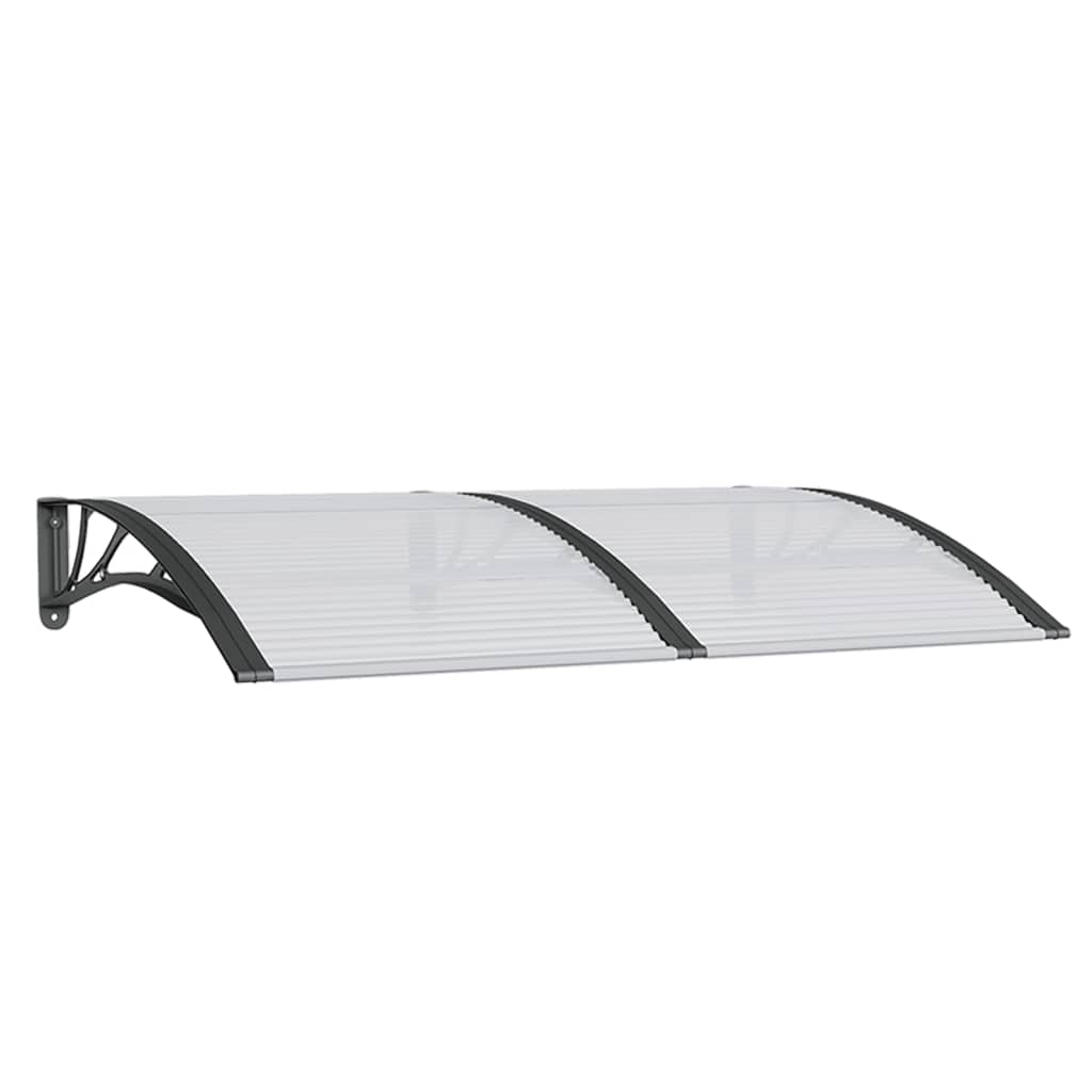 vidaXL Auvent de porte Noir 150x100 cm Polycarbonate