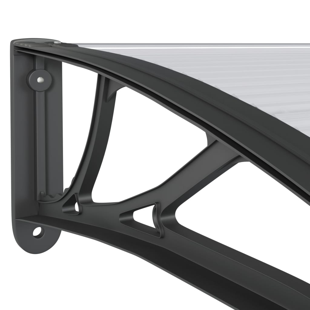 vidaXL Auvent de porte Noir 300x100 cm Polycarbonate