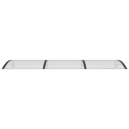 vidaXL Auvent de porte Noir et transparent 300x80 cm Polycarbonate