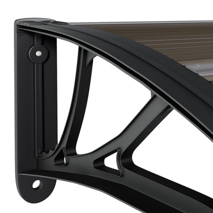 vidaXL Auvent de porte Noir 150x80 cm Polycarbonate