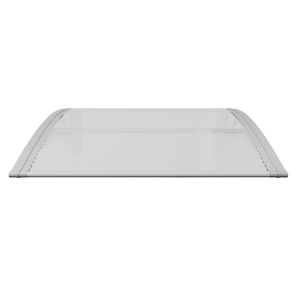 vidaXL Auvent de porte Gris et transparent 80x80 cm Polycarbonate