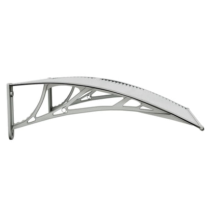 vidaXL Auvent de porte Gris et transparent 80x80 cm Polycarbonate